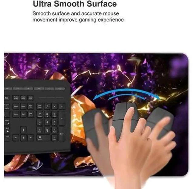 Alt view image 5 of 6 - Large Mouse Pad, Extended Gaming Mousepad Non-Slip Base Keyboard Pad,Desk Mat 900x400mm, Anime Mouse Pad 900x400mm