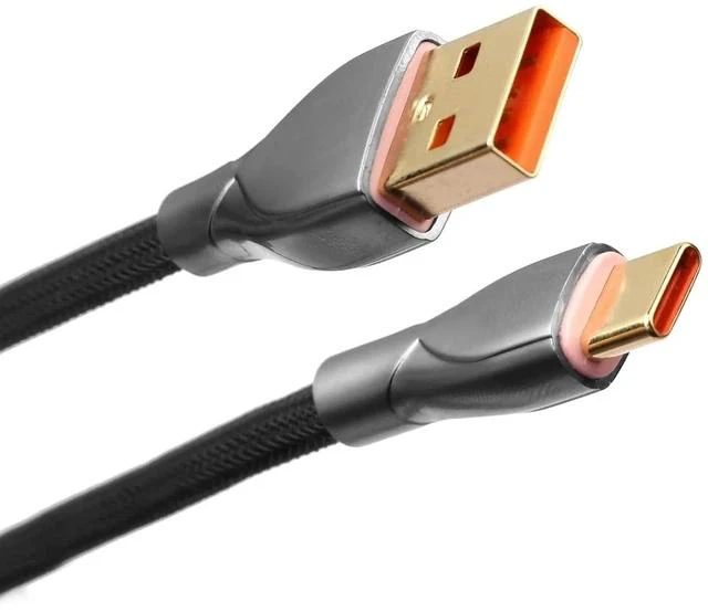 Alt view image 6 of 7 - Mix 1.8m Coiled Keyboard Cable, USB C to USB A TPU Cable for Mechanical Gaming Keyboard, with Detachable Metal Aviator for Custom Keyboard, Black