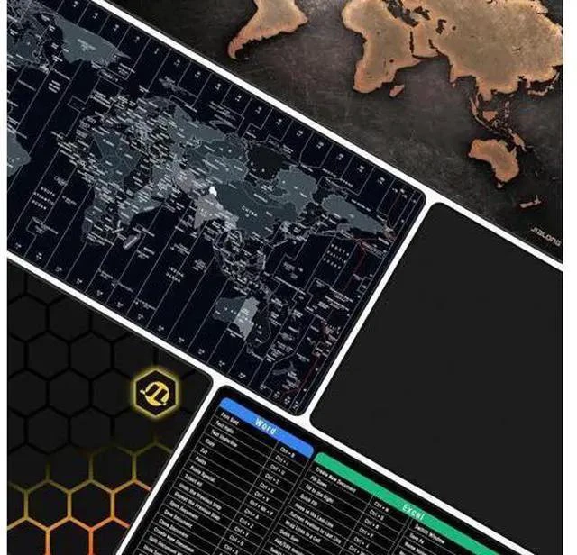 Alt view image 6 of 7 - Large Gaming Mouse Pad Extended Desk Mat XXL Mousepad with Non-Slip Keyboard Pad for Office Laptop Computer and PC - 35.4 x 15.7 inches World Map