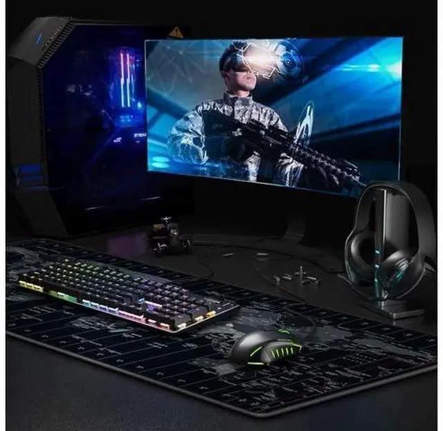 Alt view image 7 of 7 - Large Gaming Mouse Pad Extended Desk Mat XXL Mousepad with Non-Slip Keyboard Pad for Office Laptop Computer and PC - 35.4 x 15.7 inches World Map