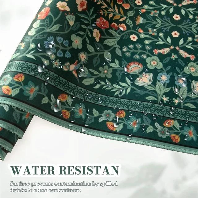 Alt view image 5 of 7 - Desk Mat for Keyboard and Mouse Large Mouse Pad Desk Pad Mat Anti-Slip Big Mousepad with Stitched Edges for Computer Desktop(Deep Green)