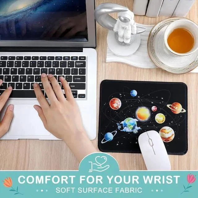 Alt view image 4 of 6 - 12 Pcs Inspirational Mouse Pad Bulk Fun Floral Mouse Pad with Motivational Quotes Square Non Slip Rubber Mousepad for Desk Office Home Laptop Computer