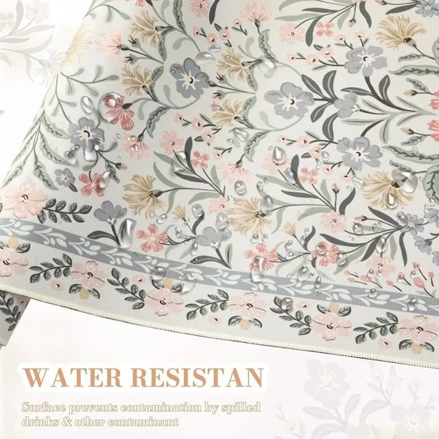 Alt view image 5 of 7 - Desk Matt for Desktop Cute Desk Pad Mat XXL Large Mouse Pad Anti-Slip Big Mousepad with Stitched Edges Keyboard Pad for Computer(Gray Floral)