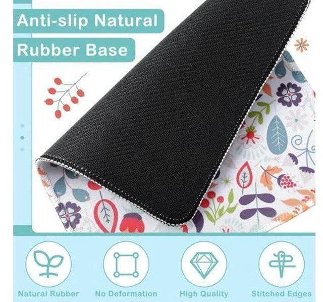 Alt view image 2 of 6 - 12 Pcs Inspirational Mouse Pad Bulk Fun Floral Mouse Pad with Motivational Quotes Square Non Slip Rubber Mousepad for Desk Office Home Laptop Computer