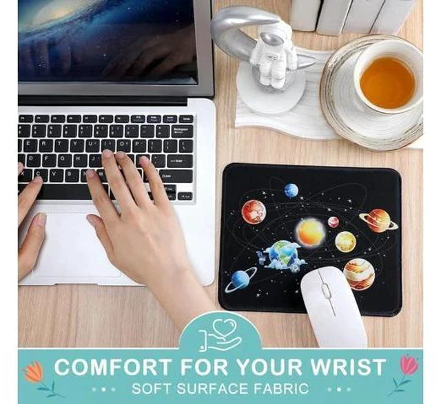 Alt view image 4 of 6 - 12 Pcs Inspirational Mouse Pad Bulk Fun Floral Mouse Pad with Motivational Quotes Square Non Slip Rubber Mousepad for Desk Office Home Laptop Computer