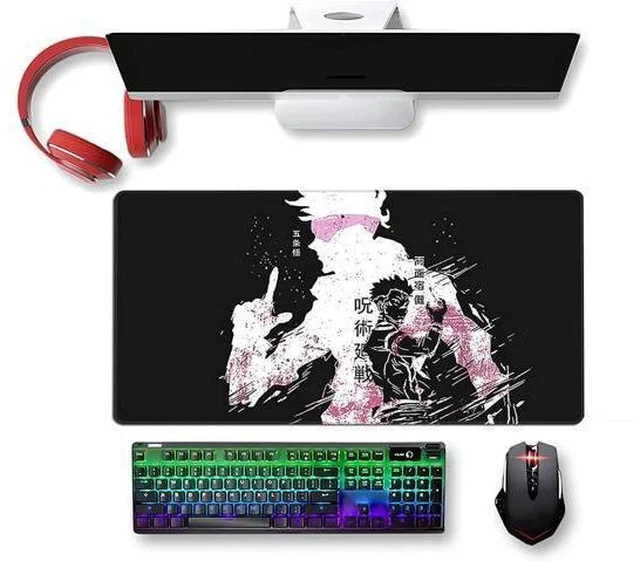 Alt view image 2 of 7 - Large Anime Mouse Pad for Desk Gaming Mousepad Computer Non-Slip Long Mouse Mat 15.8x29.5 in