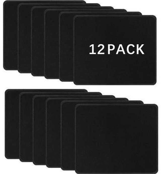 Main image of 12 Pack Black Mouse pad Bulk with Stitched Edge 10.2x8.3inches 3mm Thickness Premium Textured Non-Slip Rubber Base Mouse pad Black Washable Gaming Mouse Pad Pack for Office and Home