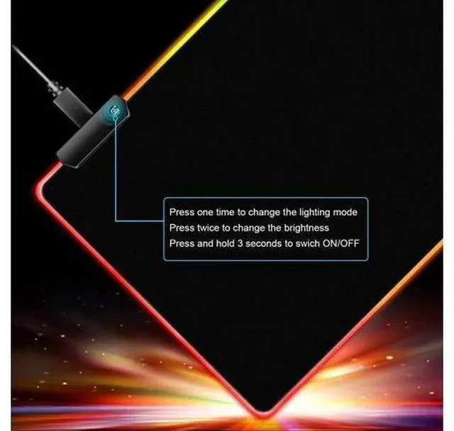 Alt view image 3 of 6 - RGB Mousepad Led Mouse Pad Large Mouse Pad Led and Big Mouse mat