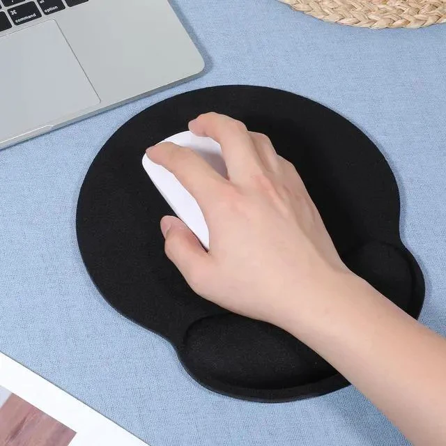 Alt view image 7 of 7 - 8 Pack Ergonomic Mouse Pad with Wrist Rest Support Comfortable Mousepad with Non-Slip Base Small Memory Foam Computer Mouse Pad for Laptop Computer Gaming (Black)