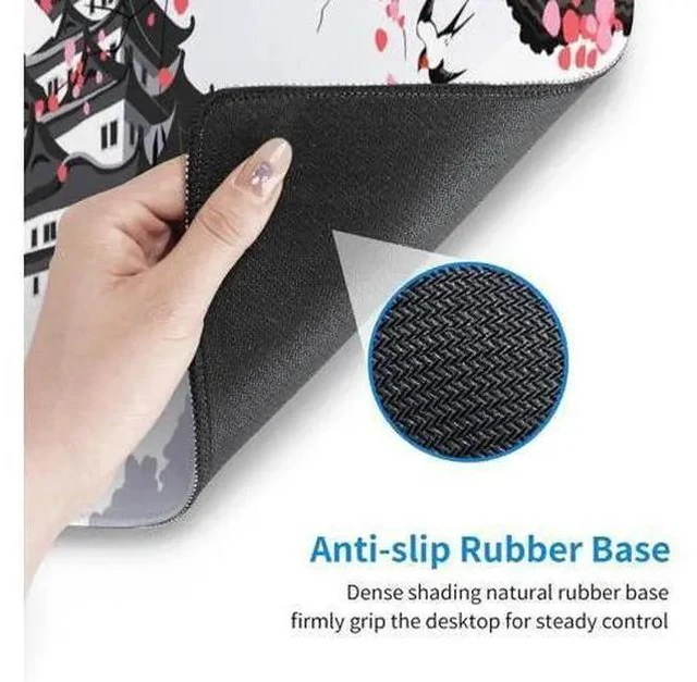 Alt view image 7 of 7 - Japanese Cherry Blossom White Gaming Mouse Pad XXL Large Gaming Laptop Anime Mouse Pad Sakura Big Desk Pads Extended PC Keyboard Waterproof and Non-Slip 31.5x11.8inches Mices Pad Japan