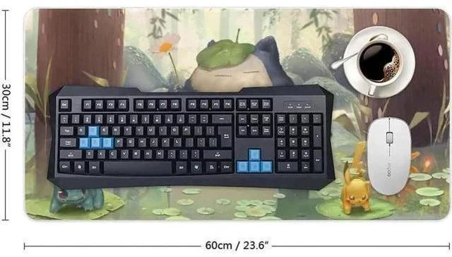 Main image of Extended Gaming Anime Mouse pad Large Gaming Mousepad Desk Mat Waterproof Anti-Dirty Non Slip Stitched Edges Keyboard Mat Perfect for Video Games 60x30cm 23.6x11.8 inch