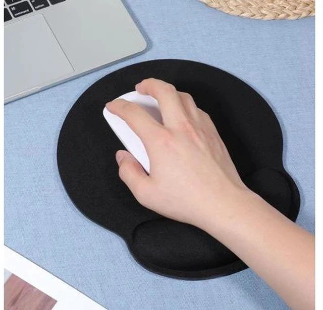 Alt view image 7 of 7 - 8 Pack Ergonomic Mouse Pad with Wrist Rest Support Comfortable Mousepad with Non-Slip Base Small Memory Foam Computer Mouse Pad for Laptop Computer Gaming (Black)
