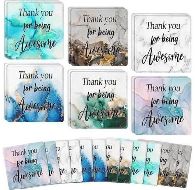 Main image of 12 Pcs Employee Appreciation Gift Bulk Mouse Pad Thank You for Being Awesome Gifts Non Slip Laptop Computer Marble Mouse Pad Thank You Gifts for Coworkers Employee Office Supplies