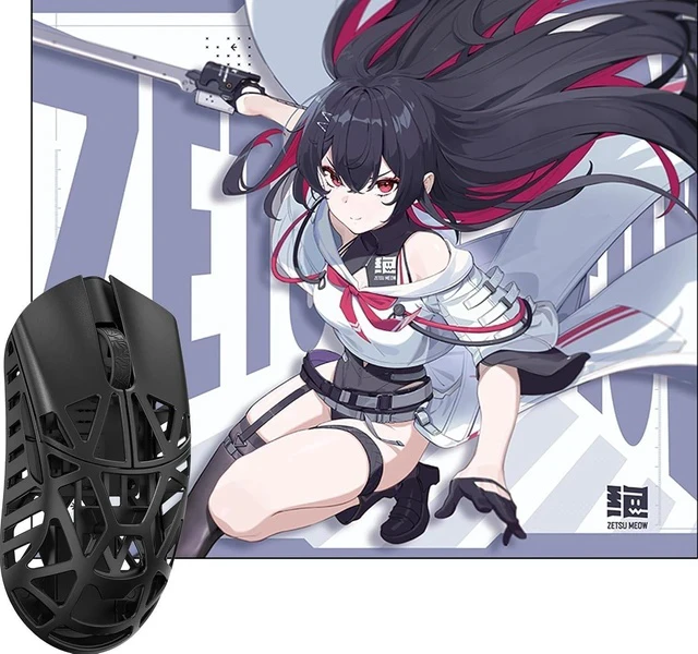 Alt view image 7 of 7 - WLMOUSE Beast X Pro Magnesium Gaming Mouse(Black,OM Switch,Side Slits)+ZETSUMEOW REN Yaiba Mouse Pad(White)