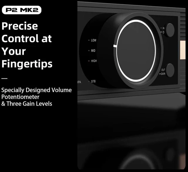 Alt view image 3 of 5 - SMSL V.M.V P2 MK2 (Upgraded) Hi-Res Headphone Amplifier,Full Balanced, 99-piece Op-Amp Parallel Matrix, SNR 135dB, THD+N 0.00006%, Hi-End Preamp High Output Power 16/14W, 32/8W, with USB Port