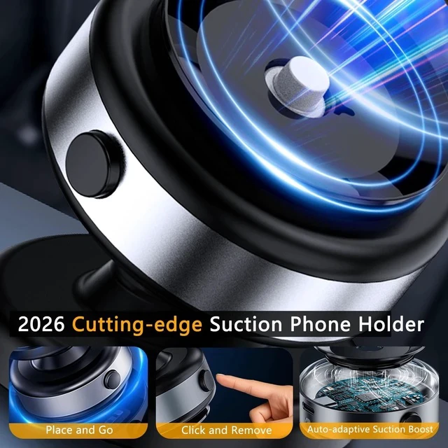 Alt view image 2 of 7 - Electric Vacuum Magnetic Phone Holder for Car/Gym/Mirror/Marble Wall, Auto-Seal & Quick Release Suction Cup Phone Mount, 360° Adjustable for MagSafe Car Phone Mount for iPhone 18/17 Pro Max