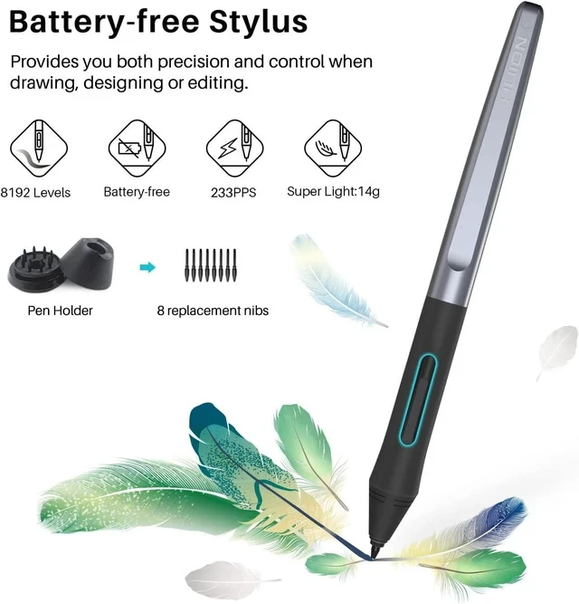 Alt view image 2 of 7 - Inspiroy H640P 6.3*3.9nch Drawing Tablet 8192 Pen Pressure Battery-Free Stylus, Tilt, 6 Hot Keys, Work with Mac/PC/Android, Digital Art for Beginner, Drawing, Writing, Design, Teaching