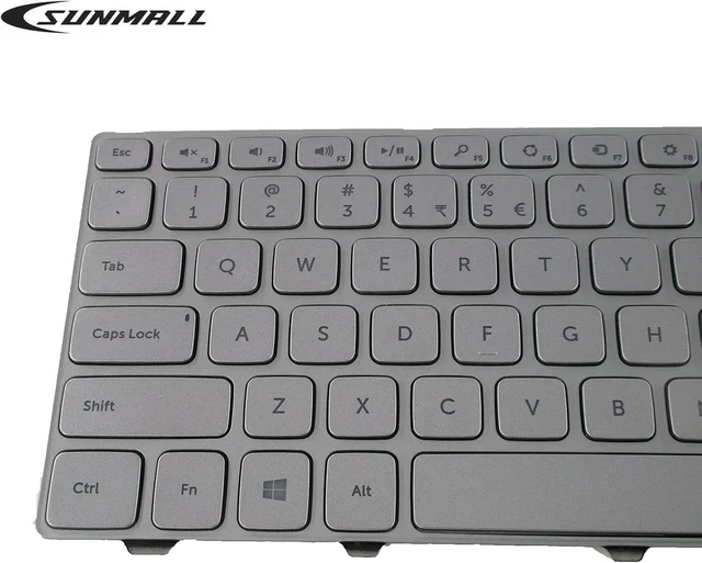Alt view image 4 of 4 - New Laptop Keyboard with Frame and Backlit Compatible with Dell Inspiron 15 7000 7537 P36F Series Silver US Layout