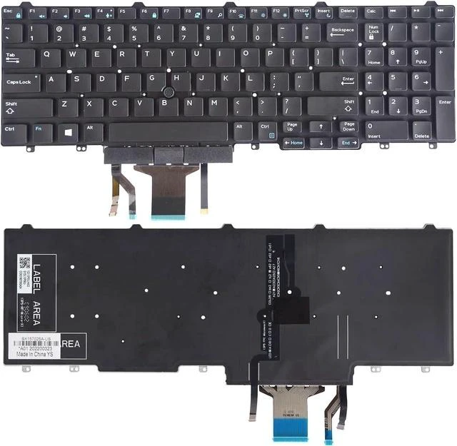 Main image of Replacement Keyboard with Backlit and Trackpoint Compatible with Dell Latitude E5550 E5570 E5580 E5590 E5591 5550 5570 5580 5590 5591,Precision 3510 3520 7510 7520 7710 7720