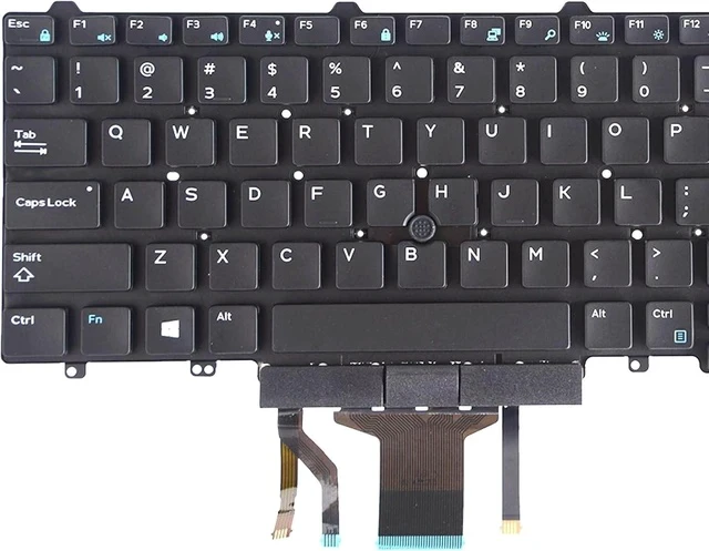 Alt view image 3 of 4 - Replacement Keyboard with Backlit and Trackpoint Compatible with Dell Latitude E5550 E5570 E5580 E5590 E5591 5550 5570 5580 5590 5591,Precision 3510 3520 7510 7520 7710 7720