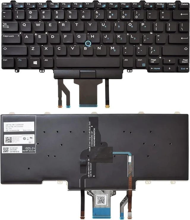 Main image of Backlit Keyboard Replacement Compatible with Dell Education(Latitude ) E5450 E5470 E5480 E7450 P40G E7470 E7480,Latitude 14 5480 5488 5490 5491 7480 7490 with Pointer US Layout