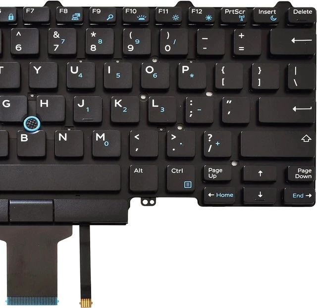Alt view image 3 of 7 - Backlit Keyboard Replacement Compatible with Dell Education(Latitude ) E5450 E5470 E5480 E7450 P40G E7470 E7480,Latitude 14 5480 5488 5490 5491 7480 7490 with Pointer US Layout