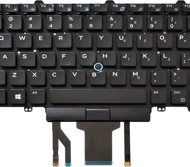 Alt view image 6 of 7 - Backlit Keyboard Replacement Compatible with Dell Education(Latitude ) E5450 E5470 E5480 E7450 P40G E7470 E7480,Latitude 14 5480 5488 5490 5491 7480 7490 with Pointer US Layout