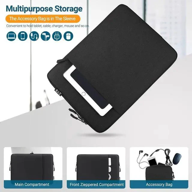 Alt view image 4 of 6 - Laptop Case 16 Inch 16 Inch Laptop Sleeve for 16 Inch Notebook MacBook Pro 16 ThinkBook/IdeaPad/ThinkPad HP etc Waterproof Computer Sleeve with Pocket & Accessory Bag-Black