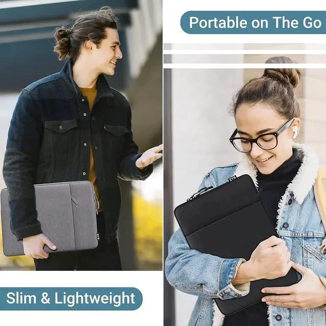 Alt view image 6 of 6 - Laptop Case 16 Inch 16 Inch Laptop Sleeve for 16 Inch Notebook MacBook Pro 16 ThinkBook/IdeaPad/ThinkPad HP etc Waterproof Computer Sleeve with Pocket & Accessory Bag-Black