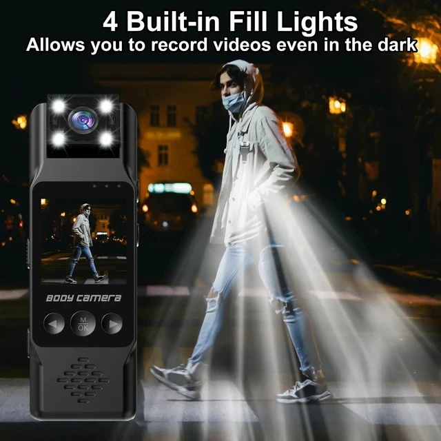 Alt view image 5 of 7 - SOEWIOU 4K WiFi Body Camera with Audio and Video Recording Wearable Body Cam Mini Video Camera Camcorder with Magnetic Back Clip 180° Rotatable Lens Motion Detection