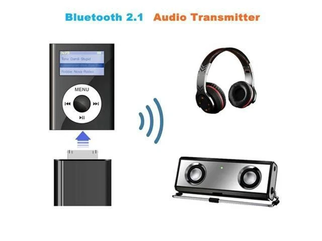 Alt view image 6 of 7 - 30 Pin Wireless Bluetooth 2.1 Audio Transmitter Stereo HiFi Music Adapter Transmit for iPhone 4S 3GS 4 iPod Classic Nano Touch
