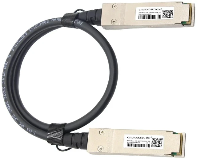 Alt view image 3 of 4 - 200G QSFP56 to QSFP56 PAM4 DAC Cable Ethernet Passive Direct Attach Copper Twinax Cable Compatible with NVIDIA/Mellanox MCP1650-V00AE30 (0.5m / 1.64ft)