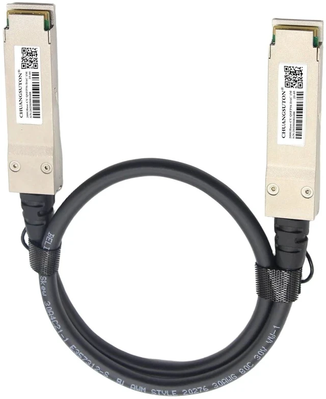 Alt view image 2 of 4 - 200G QSFP56 to QSFP56 PAM4 DAC Cable Ethernet Passive Direct Attach Copper Twinax Cable Compatible with NVIDIA/Mellanox MCP1650-V00AE30 (0.5m / 1.64ft)