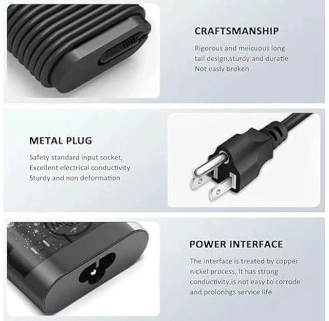 Alt view image 5 of 7 - New GAN Slim AC Adapter,100W USB C Laptop Charger for DELL Latitude 5540 5440 5340 7440 Inspiron 14 Power Cord,for Dell 100W Laptop Charger
