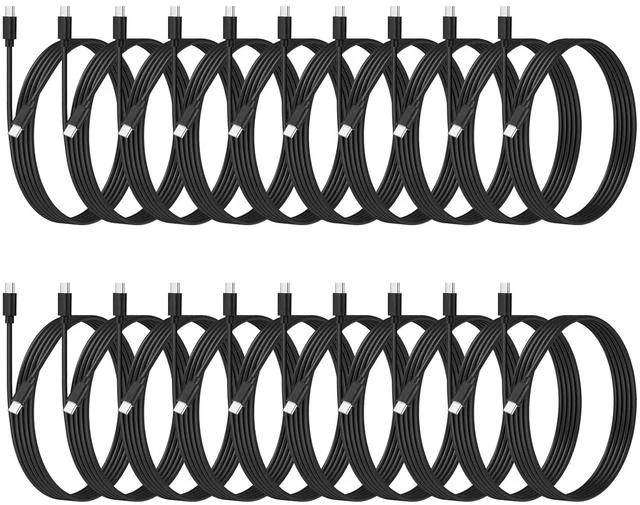 Main image of 20-Pack USB C 48W PD Fast Charger Cable - Multipack USB-C to Type C Charging Cords Bulk 3.3ft