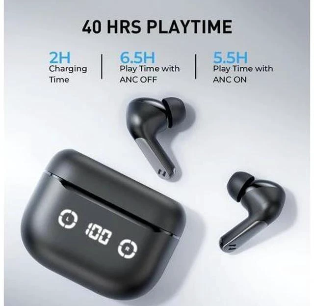 Alt view image 4 of 7 - Wireless Earbuds Noise Cancelling Bluetooth 5.4 Headphones with 4 ENC Noise Cancelling Mic 40H Playtime in-Ear Bluetooth Ear Buds 7 Preset EQs via App LED Display