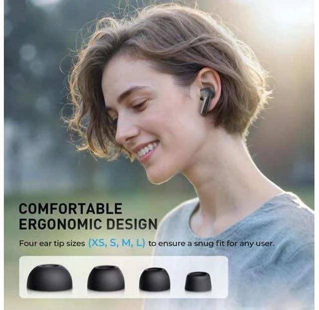 Alt view image 6 of 7 - Wireless Earbuds Noise Cancelling Bluetooth 5.4 Headphones with 4 ENC Noise Cancelling Mic 40H Playtime in-Ear Bluetooth Ear Buds 7 Preset EQs via App LED Display