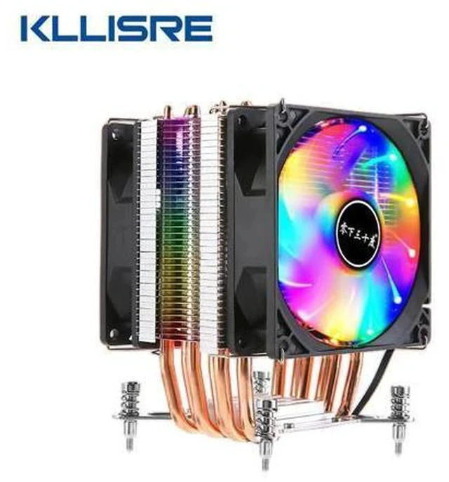 Alt view image 3 of 7 - 4 Heat Pipes CPU Cooler 4Pin RGB PC Quiet Intel LGA 2011 LGA 2011-3 X79 X99 CPU Cooling Fan
