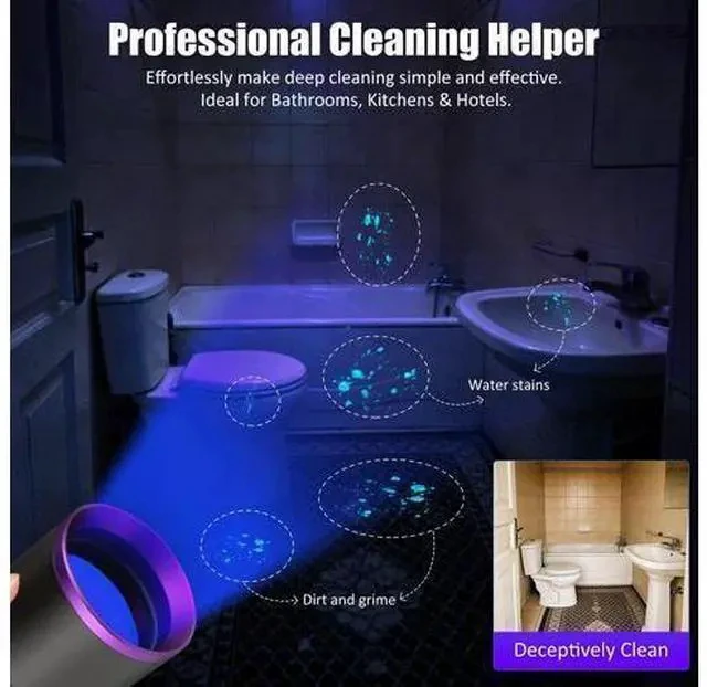 Alt view image 5 of 7 - 365nm UV Flashlight Black Light Rechargeable, Powerful Blacklight Flashlights, Portable UV Light for Pet Urine Detection, Resin Curing, Rocks, Bed Bugs, Scorpion, Yooperlite, Uranium Glass, AC Leak