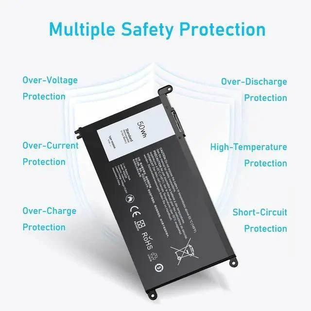 Alt view image 7 of 7 - Upgraded 50Wh WDX0R Laptop Battery Replacement for Dell Inspiron 13 15 5000 7000 Series 5378 7378 5570 7573 7579 Latitude 3500 3580 WDXOR P69G 3CRH3 P58F and More