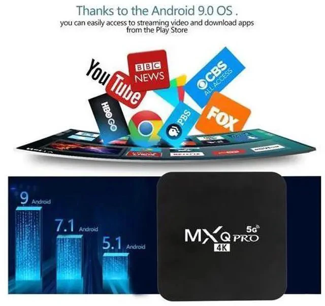 Alt view image 2 of 7 - TV Box MXQ PRO 5G Android 9.0 4K HD 3D 2.4G 5G WiFi Amlogic S905W tv 2GB 16GB Android TV Box Media Player Kodi