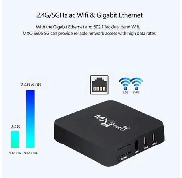 Alt view image 5 of 7 - TV Box MXQ PRO 5G Android 9.0 4K HD 3D 2.4G 5G WiFi Amlogic S905W tv 2GB 16GB Android TV Box Media Player Kodi