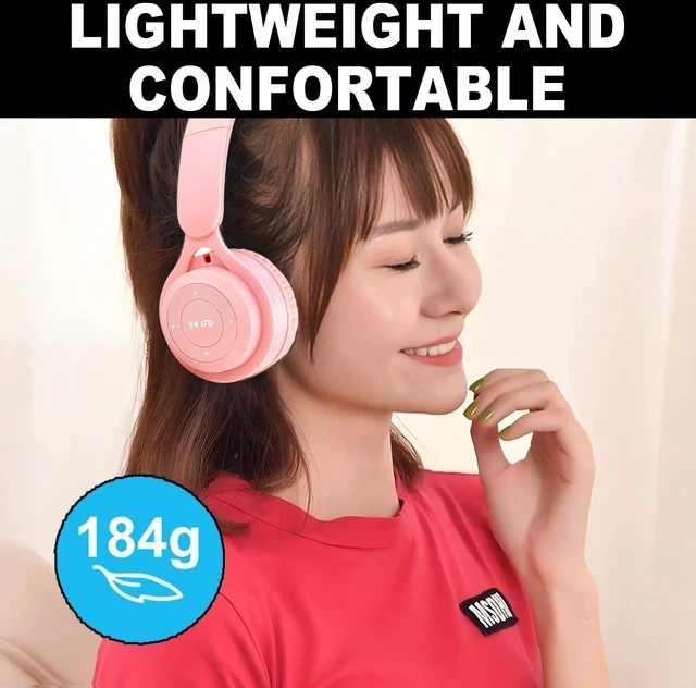 Alt view image 2 of 7 - Upgraded Hybrid Noise Cancelling Headphones with Transparent Modes Wireless Bluetooth with Mic Deep Bass Soft-Earpads Hi-Fi Audio Comfortable Fit Long Playtime for Home Office Travel Over Ear Pink