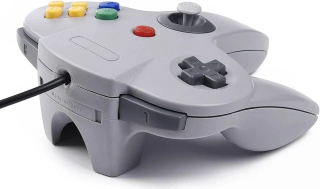Alt view image 7 of 7 - SAFFUN Classic N64 Controller, N64 Wired USB PC Game pad Joystick, N64 Bit USB Wired Game Stick Joy pad Controller for Windows PC MAC Linux Raspberry Pi 3 Sega Genesis Higan (Grey)