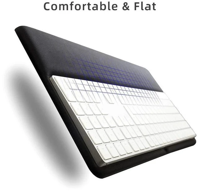 Alt view image 3 of 7 - VAYDEER Magic Keyboard Wrist Rest Ergonomic Keyboard Stand Compatible with Magic Keyboard 2 with Numeric Keypad (Black Silicone)