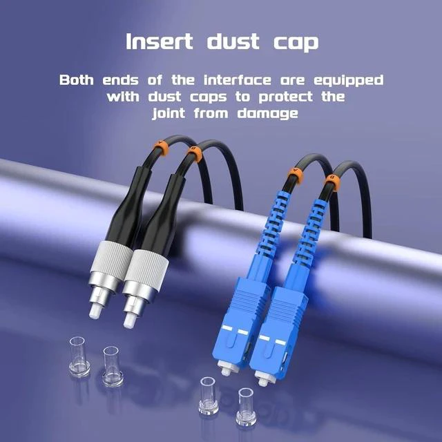 Alt view image 4 of 7 - 250Meter/820ft Outdoor Armored Fiber Patch Cable FC/UPC to SC/UPC Single Mode Duplex Fiber Optic Internet Cables - Simplex - 9/125um Fiber Optic Jumper Optical Patch Cord