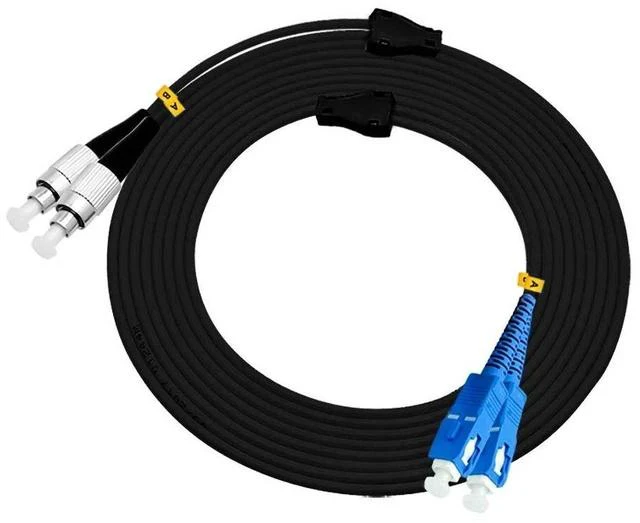 Main image of 15M SC to FC Outdoor Armored Duplex 9/125 SM Fiber Optic Cable Jumper Optical Patch Cord Singlemode 15Meters 49ft SC-FC