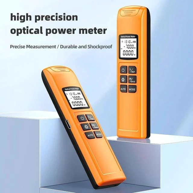 Alt view image 6 of 6 - Optical Power Meter, Fiber Optic Power Tester, Rechargeable Fiber Tester with LED Light, -70~+10 dBm, 10 Wavelengths, SC/ST/FC Compatible,for FTTH Network(with FC to LC Coupler Adapters)