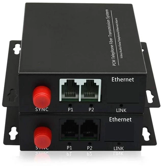Main image of 1Pair 2 Channel PCM Voice Telephone Fiber Optical Media Converters Extender Adapter Single Mode FC Fiber Optic Port Caller ID FAX