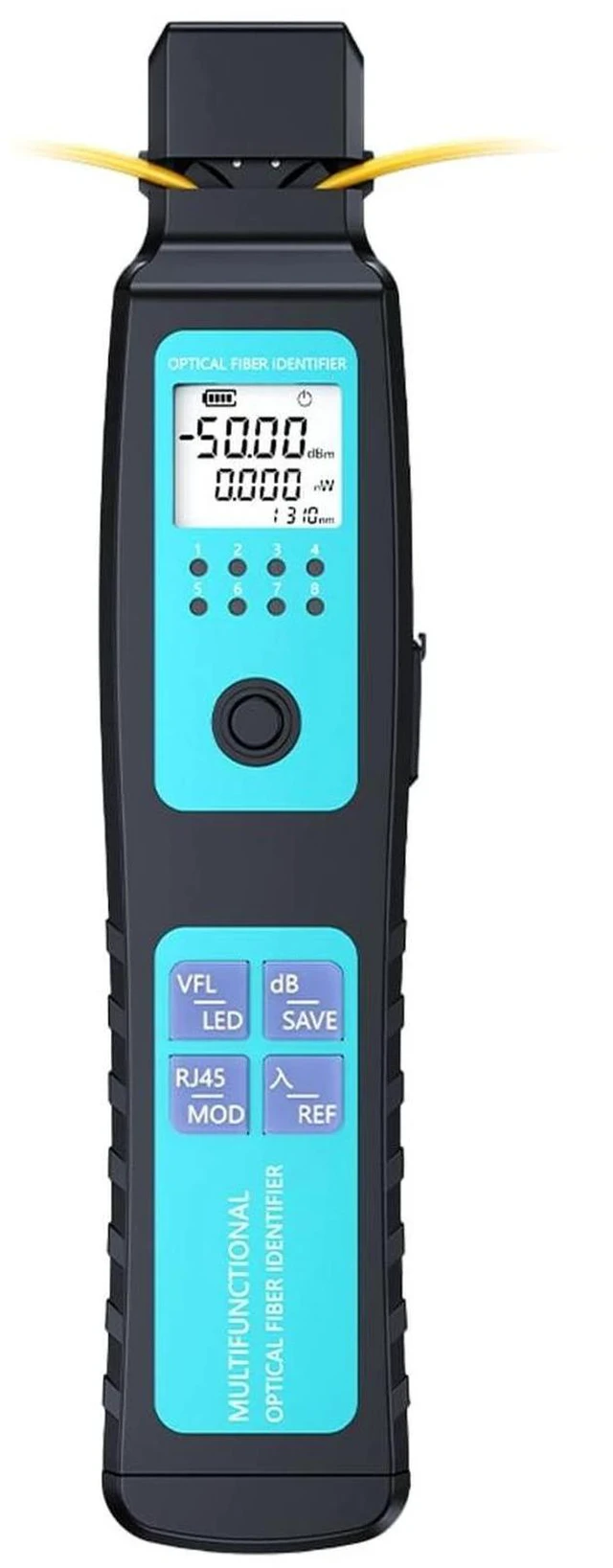 Main image of Fiber Optic Identifier with Optical Power Meter Red Light Source, 5-in-1 All-in-One Tester for Single-Mode Multi-Mode, Fiber Direction Detector with Clamp, Battery-Powered -50-26dBm